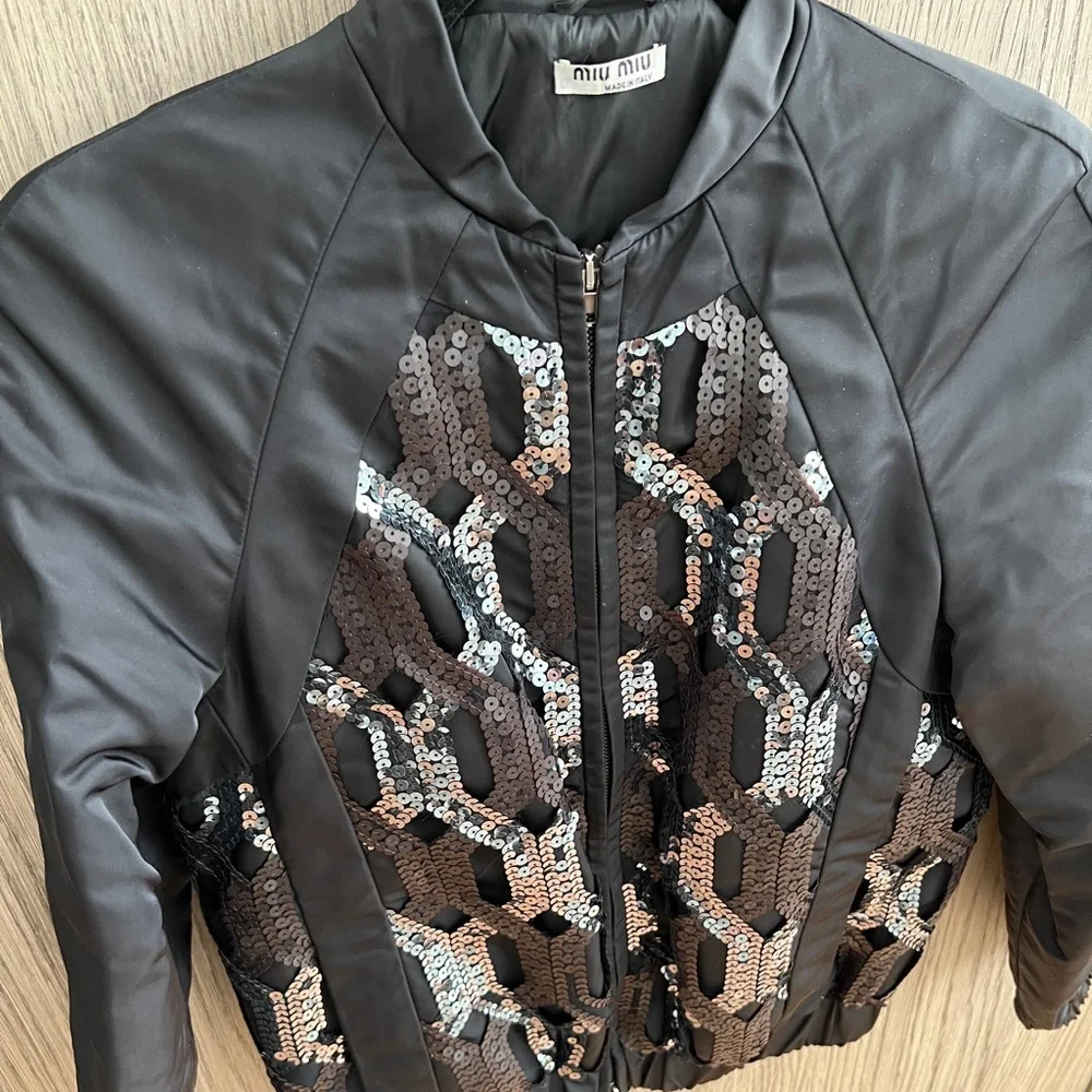 MIU MIU sequins bomber jacket - Picture 5 of 9